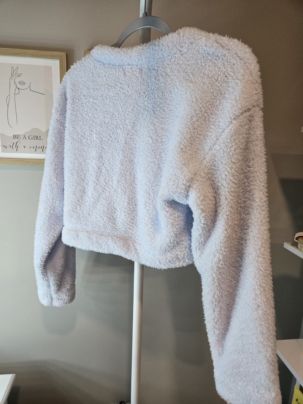 PINK Victoria's Secret Plush Cropped Cardigan in Light Lavender - Picture 9 of 10